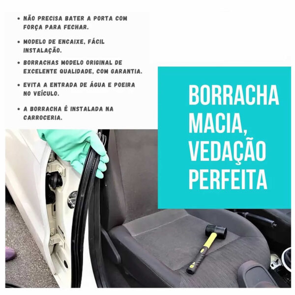 Borracha Porta Malas Com Aba Omega 1992 a 1998 - Imagem 3