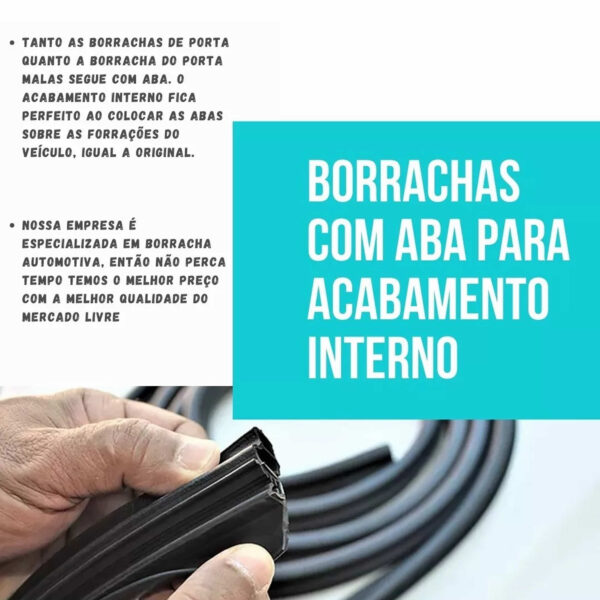 Borracha Porta Malas Com Aba Omega 1992 a 1998 - Imagem 2