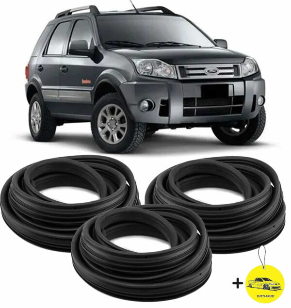 Kit Borracha Vedação 2 Portas + Mala Ecosport Todos Os Anos