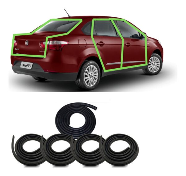 Kit Borracha Porta + Mala Grand Siena 2012 2013 14 15 16 17