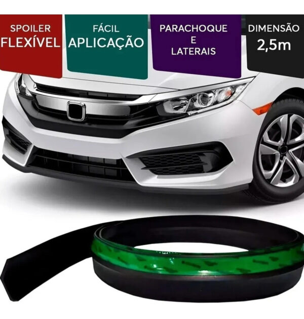 Saia Spoiler Front Lip Borracha Tuning Universal - Ez Lip