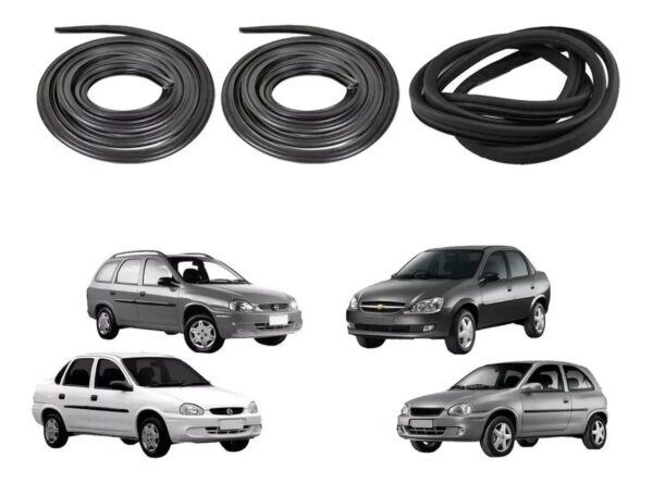 Borracha 2 Portas E Porta Malas Original Corsa Wind 1.0 96 - Imagem 2