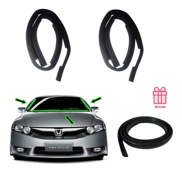 Kit Acabamento Do Para-brisa New Civic 2007 A 2011