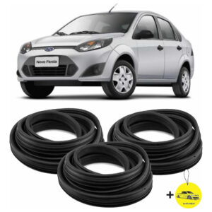 Guarnição De Vedação Porta + Mala Fiesta Hatch Sedan 3peças