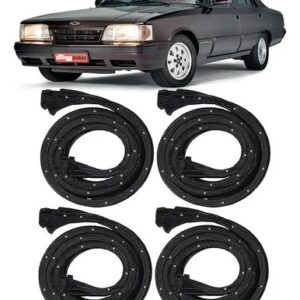 Kit 4 Guarnições Borrachas Vedação Das Portas Opala 4 Portas
