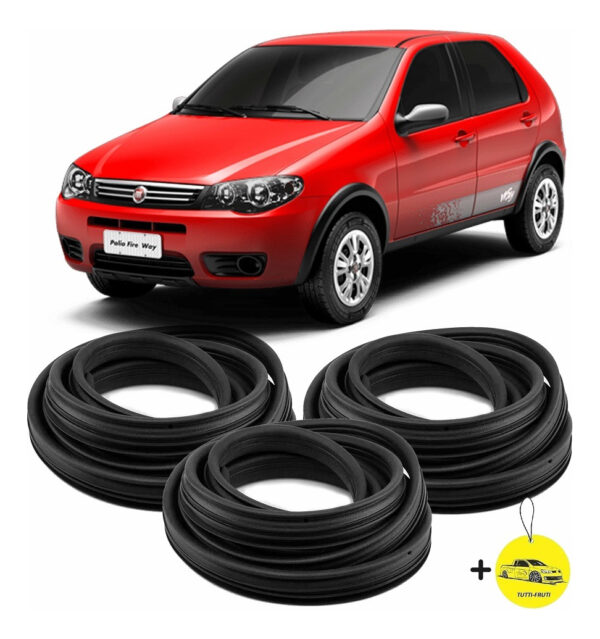 Kit Borracha De Vedação Porta + Porta Mala Palio Siena - 3pç